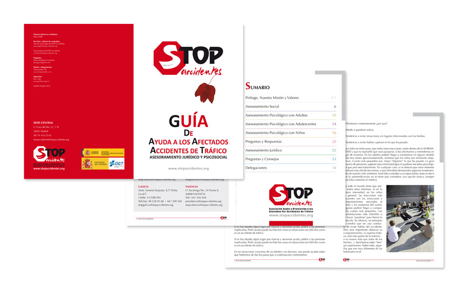 Diseño y Maquetación Guía Prevención Accidentes